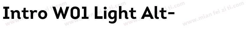 Intro W01 Light Alt字体转换